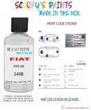 Paint For Fiat/Lancia Fiorino Van Bianco Code 4032 Car Touch Up Paint