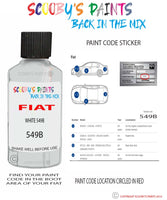 Paint For Fiat/Lancia Ducato Van Bianco Code 549B Car Touch Up Paint