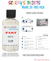 Paint For Fiat/Lancia 500 Bianco Lux Code 222B Car Touch Up Paint