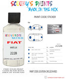 Paint For Fiat/Lancia 500 Bianco Lux Code 222B Car Touch Up Paint