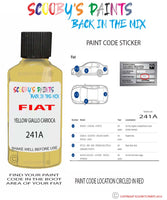 Paint For Fiat/Lancia Ducato Van Giallo Carioca Code 241A Car Touch Up Paint