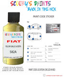 Paint For Fiat/Lancia Fiorino Van Giallo Lacerta Code 582A Car Touch Up Paint