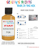 Paint For Fiat/Lancia 500 Giallo Sole Ocra Code 712A Car Touch Up Paint
